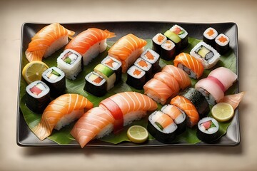 Ai piatto di sushi e sashimi 01
