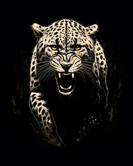 Naklejka premium Cheetah lurked in the shadows