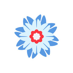 Beautiful flower on transparent background. Spring flower graphic design