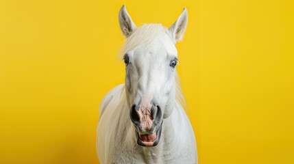 The Smiling White Horse