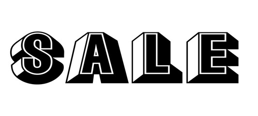 Sale 3D Text Effect.Vector .