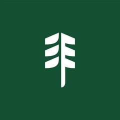 pine tree logo icon vector