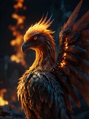 Fototapeta premium Profile of a Phoenix