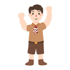 Hand drawn scout day illustration