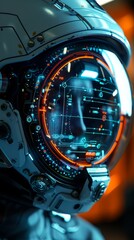 Fototapeta premium Futuristic Astronaut in Advanced Space Suit