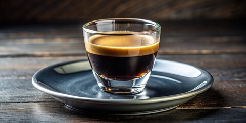 Freshly brewed espresso in a small cup.