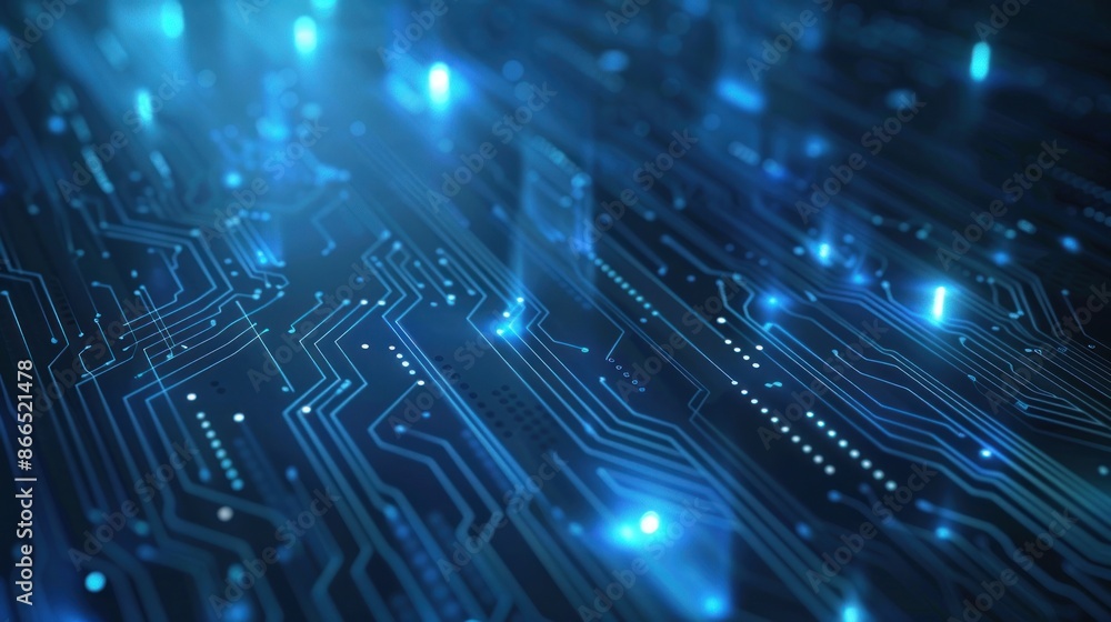 Poster electronic circuit board. technology concept ,microchip cpu processor circuit board. digital line