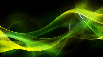 Obraz premium abstract background with green and yellow waves, abstract background for wallpaper