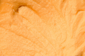 Fruit yogurt ice cream. Smoothies from fresh fruits and berries. Ice cream texture. Delicious sweet dessert close-up as a background.