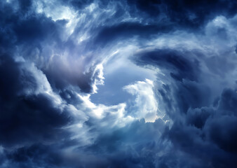 Blurred Whirlwind in the Clouds