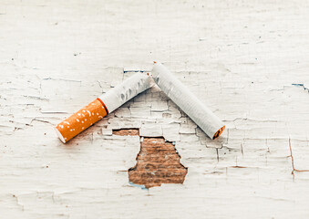 Broken Cigarette Closeup