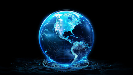Data Blue Globe