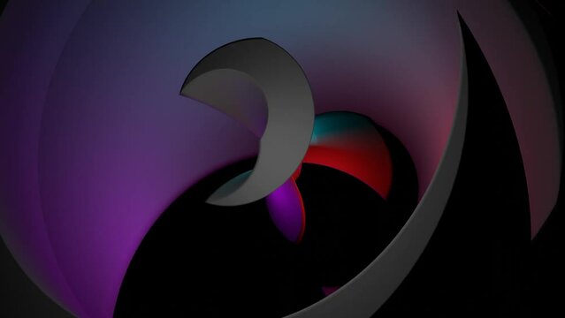 16 seconds of colorful curvy swirling 3D shapes on black background  hd, video, 1920, 1080, animated, animation, motion graphics, twisty, morphing, changing, moving
