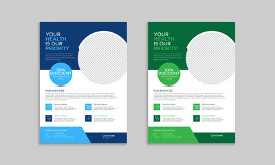 Medical flyer design, medical corporate flyer design, creative medical flyer design, leaflet design, hospital flyer template design or medical poster design