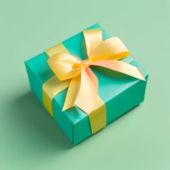 Gift box with ribbon:AI-Generated 