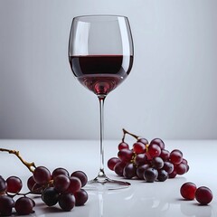 Red Wine And Grapes:AI-Generated 