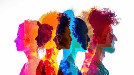 The Multicolor Silhouette Faces