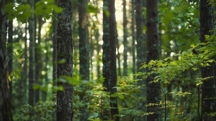 Fototapeta premium The call of birds echoing through a forest is a reminder of the rich avian diversity that finds refuge in these natural habitats.