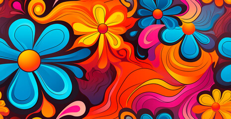 The flowing patterns of flowers and waves of color are seamless and beautifully sensitive.
