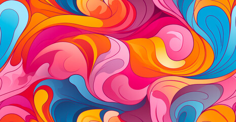 Fototapeta premium Seamless flowing patterns of color waves and beautiful sensitivity.