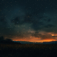 Fototapeta premium Landscape, nature and sky