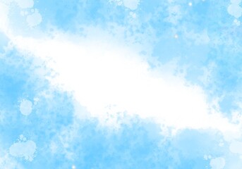 Abstract Splashed Blue Watercolour Background