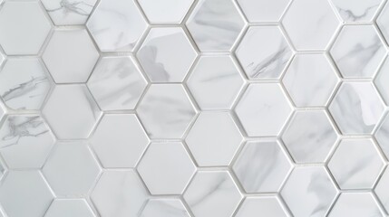 Naklejka premium A clean white background with light grey hexagonal patterns