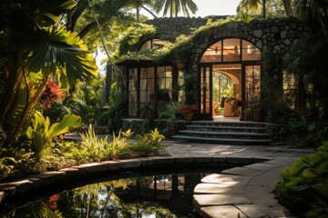 Art, history and nature merge at the Bonnet House Museum, Fort Lauderdale., generative IA