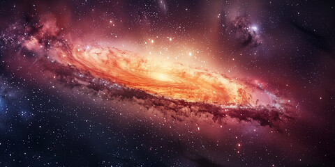 Space galaxy wallpaper, background, Pink sky and stars