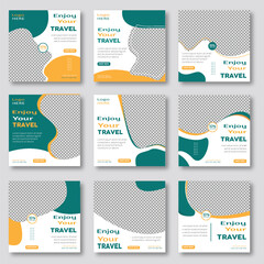 Travel social media post template