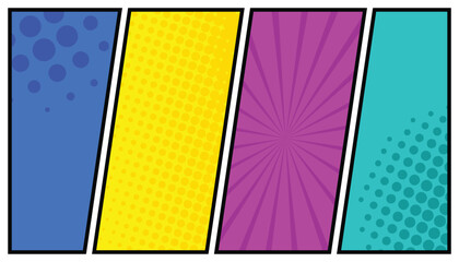 Comic background template, comic background multicolor, pop art background, comic background, vector illustration © BhandariProductions