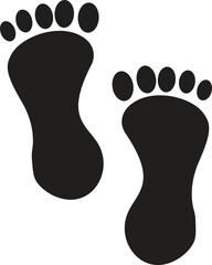 Foot print icon . Human footprint track icon . Vector illustration