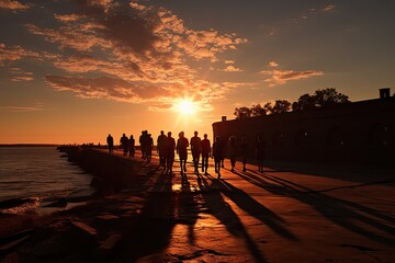 Historical Scenario in Charleston Fort Sumter in the Civil War., generative IA