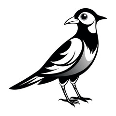 Flat Vector Illustration Silhouette Beautiful Birds collection | Bird Icon symbol Silhouette vector illustration isolated on a white background