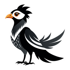 Flat Vector Illustration Silhouette Beautiful Birds collection | Bird Icon symbol Silhouette vector illustration isolated on a white background