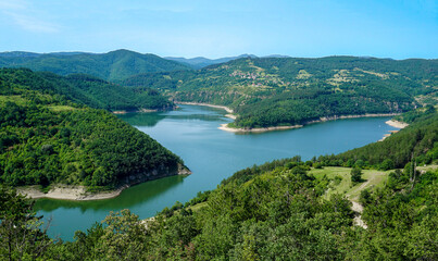 02_Panorama of the Meanders of the Kardzhali Dam in the Rhodope Mountains, Bulgaria.