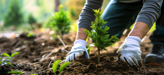 Fototapeta premium Dirt to Green: The Journey of Regeneration