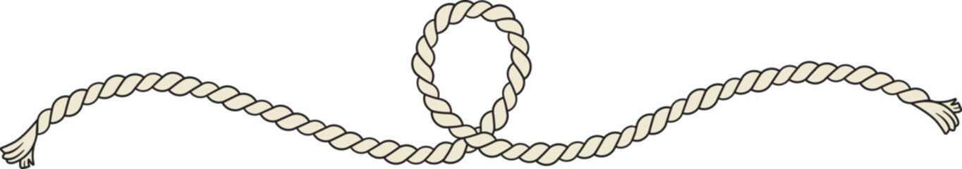 Rope border and corner. lasso with corner loops.