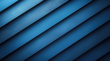 Obraz premium blue wooden slats. The slats are arranged in a diagonal pattern. The wood has a rough texture. The background is a light blue color.