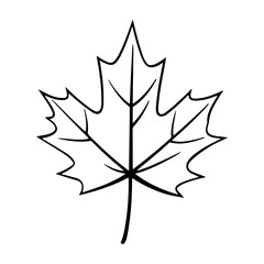 maple leaf silhouette vector art illustration