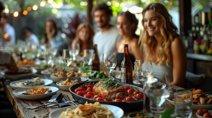 person at the at the party