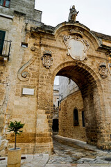 Naklejka premium Borgo antico e Ghetto ebraico di Oria, Brindisi,Puglia. Italia