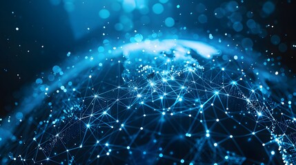 blue planet with space abstract 3d wallpaper