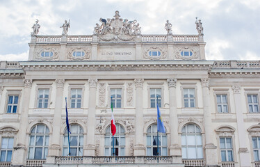 Landscape of Trieste views, concept of vacation in Italy. Old part of city center. Ideas for journey.