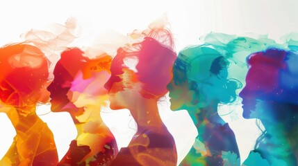 The Colorful Women Silhouettes