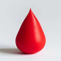 Obraz premium Red drop made out of plasticine isolated 