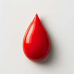 Obraz premium Red drop made out of plasticine isolated 