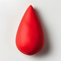 Obraz premium Red drop made out of plasticine isolated 