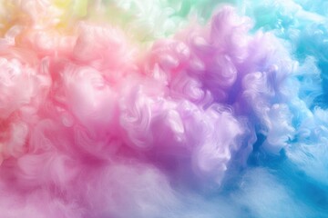 A colorful cloud of hair with a rainbow of colors