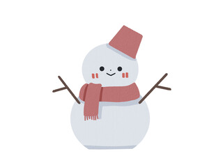 ゆきだるまのイラスト